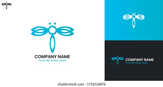 Dragonfly Logo - All elements on this template are editable with vector software