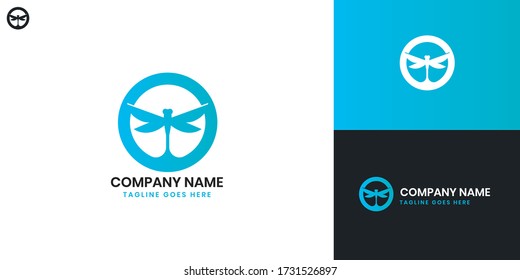 Dragonfly Logo - All elements on this template are editable with vector software
