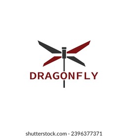 dragonfly logo animal design symbol icon