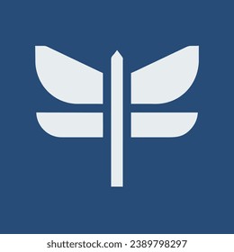 Libellenlogo für Unternehmen. Vektorgrafik