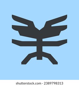 Libellenlogo für Unternehmen. Vektorgrafik