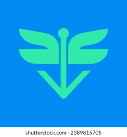 dragonfly logo for business. vector