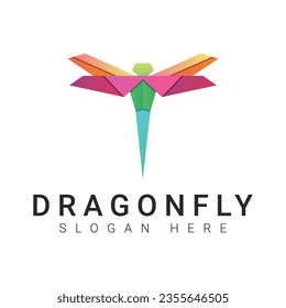 Dragonfly Logo Design Flying Insects