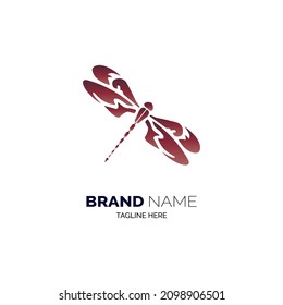 dragonfly logo design template for brand or company and other