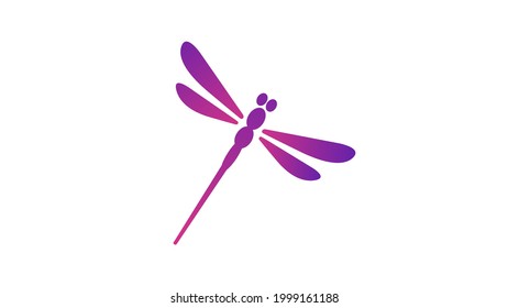 Dragonfly logo design template element. Minimalist logo design