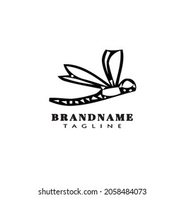 dragonfly logo design template icon modern vector illustration