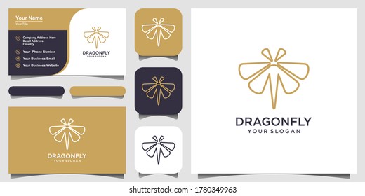Diseño de la línea de diseño del logotipo de la libra y diseño de la tarjeta de visita Ilustración vectorial