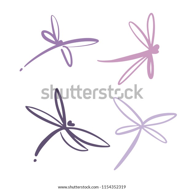 Dragonfly Logo Design Template Vector Illustration Stock Vector ...