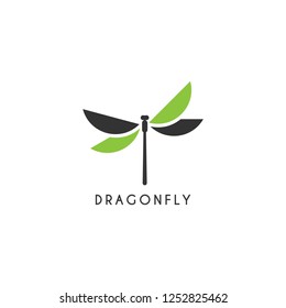 Dragonfly logo design. Vector illustration