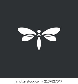 Dragonfly logo design Vector illustration