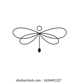 dragonfly logo design vector template