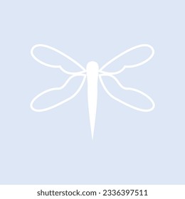 Dragonfly Logo, Flying Animal Design, Insect Vector Illustration Template