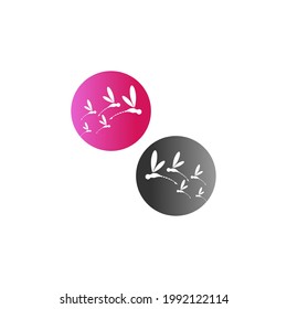 Icono de la libélula modelo de diseño de la ilustración vector
