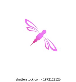 Icono de la libélula modelo de diseño de la ilustración vector