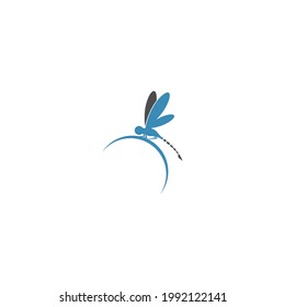 Dragonfly logo icon design concept template illustration vector