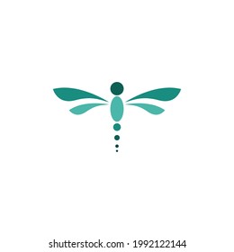 Dragonfly logo icon design concept template illustration vector