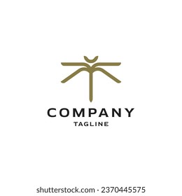 dragonfly logo icon design template flat vector