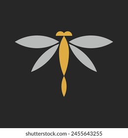 Dragonfly logo. Icon design. Template elements	