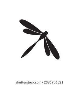 Dragonfly logo icon symbol vector design template illustration.
