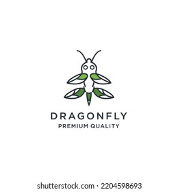 Dragonfly logo icon vector image