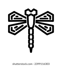 Dragonfly Logo Line Simple Minimalist