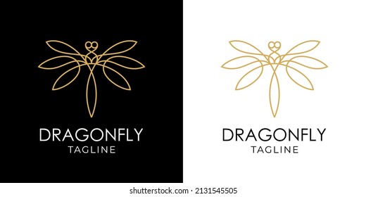 Dragonfly Logo Luxury Monoline Style