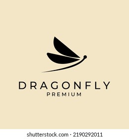 dragonfly logo minimalist vector illustration