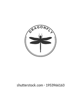 dragonfly logo on white background
