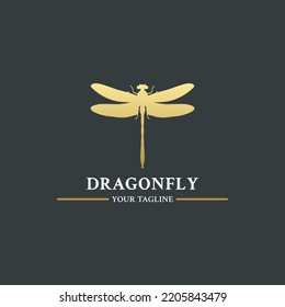 Dragonfly Logo or Simple Gold Dragonfly Logo. Minimalist Gold Dragonfly Logo Design. Dragonfly logo inspiration simple gold. Dragon Fly Icon.