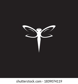 Dragonfly logo template icon design