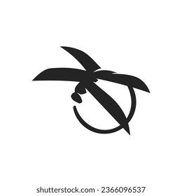 plantilla de logotipo de libélula aislada. Identidad de marca. Gráfico de vectores de resumen de iconos