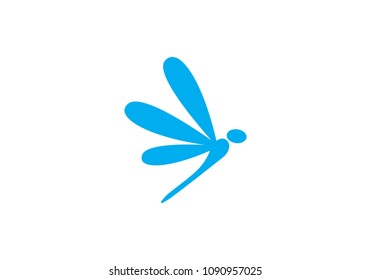 Dragonfly logo template vector icon illustration design