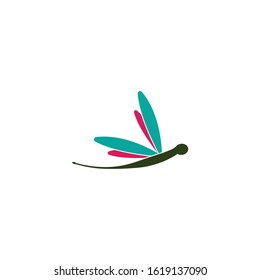 
Dragonfly logo template vector icon illustration design