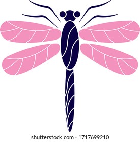 Dragonfly logo template vector illustration
