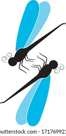 Ilustración vectorial del logotipo de la libélula
