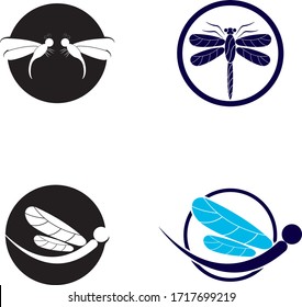 Dragonfly logo template vector illustration
