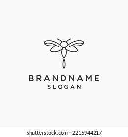Dragonfly logo template vector illustration design