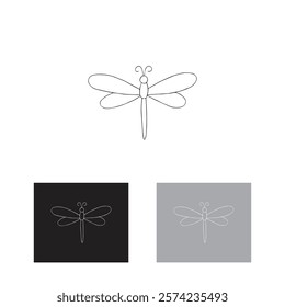 Dragonfly logo template for your business 