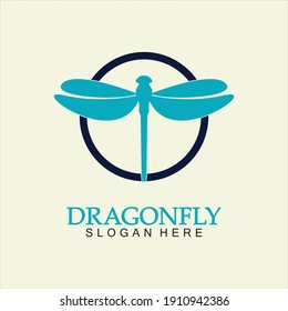 Dragonfly Logo Vector icon illustration design template