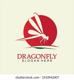 Dragonfly Logo Vector icon illustration design template