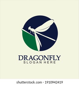 Dragonfly Logo Vector icon illustration design template