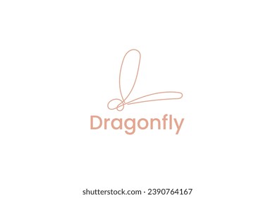 dragonfly logo vector icon illustration