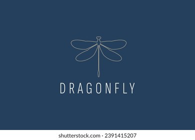 dragonfly logo vector icon illustration