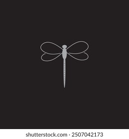 Dragonfly Logo Vector icon illustration design template