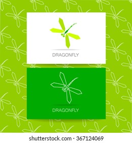 Dragonfly logo -  dragonfly vector. The idea for the company logo. 