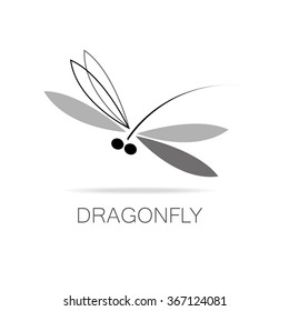 Dragonfly logo -  dragonfly vector. The idea for the company logo. 