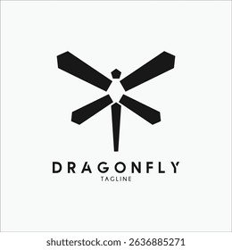 dragonfly logo vector illustration design