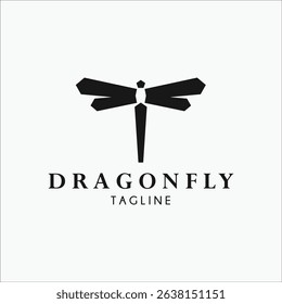 dragonfly logo vector illustration design