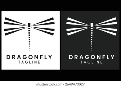 dragonfly logo vector illustration design