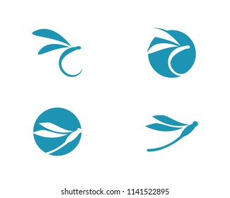 Dragonfly logo vector template
